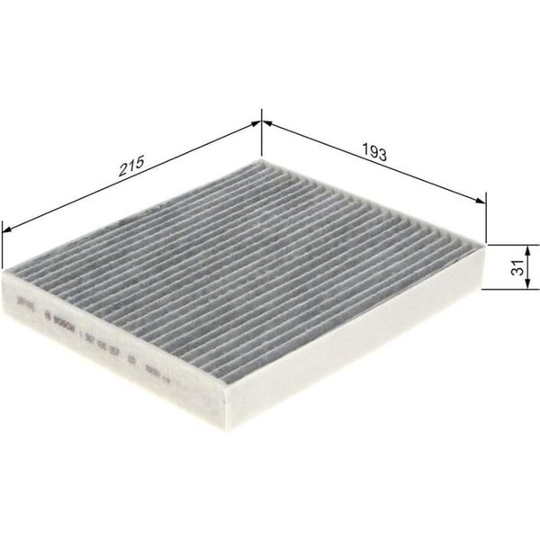 Bosch Aktivkohle-Innenraumfilter Jaguar Land Rover Lexus Subaru Toyota-image
