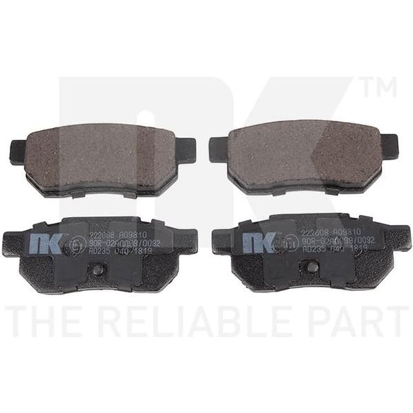 Nk BremsbeläGe Hinten Honda Accord Civic Crx Prelude-image