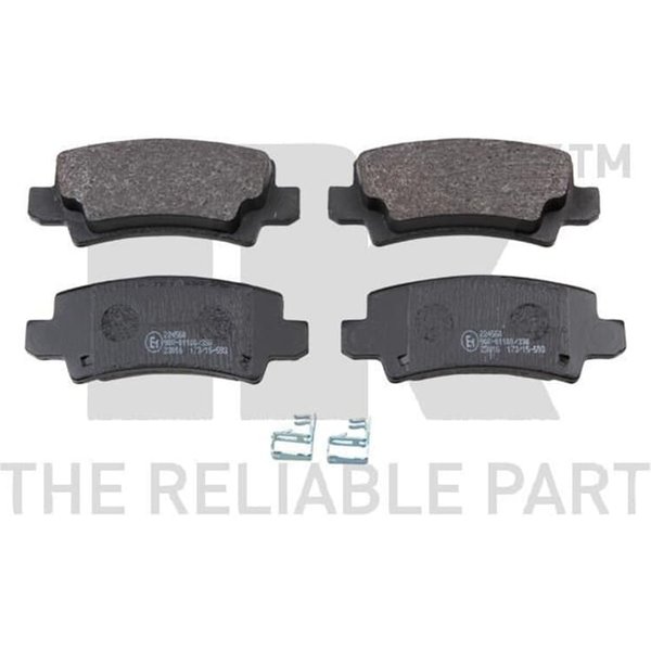 Nk BremsbeläGe Hinten Toyota Corolla E12-image