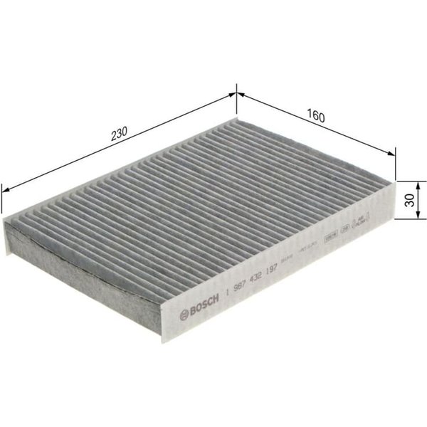 Bosch Aktivkohle-Innenraumfilter Nissan Kubistar Renault Clio Kangoo Megane Thalia-image