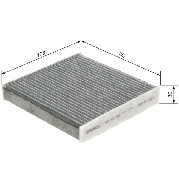 Bosch Aktivkohle-Innenraumfilter Daihatsu Fiat Subaru Suzuki Toyota-image