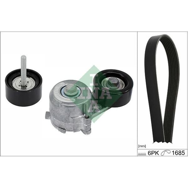 INA Keilrippenriemensatz Opel Astra Cascada Insignia Zafira 1,6-image