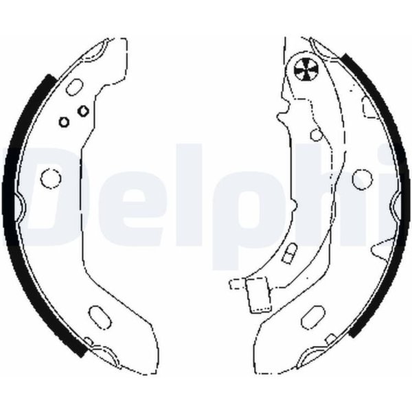 Delphi Bremsbacken Hinten Mercedes A-Klasse W168-image