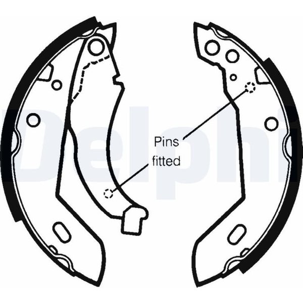 Delphi Bremsbacken Hinten Peugeot 205 309 Renault 11 19 9 Clio Rapid Super-image