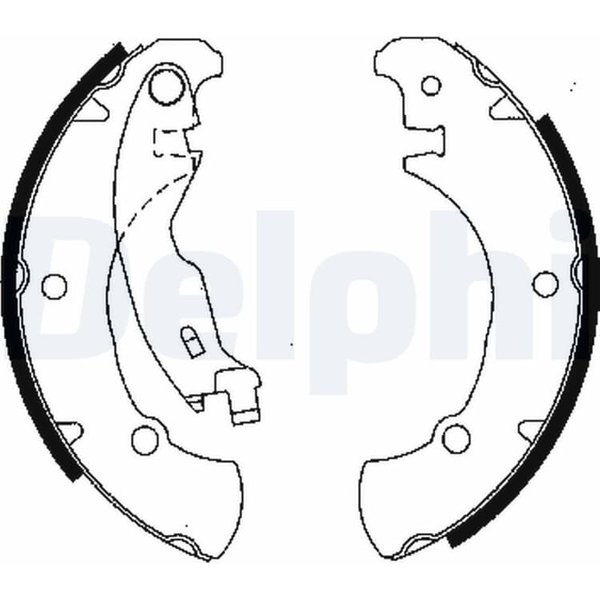 Delphi Bremsbacken Hinten Fiat Brava Bravo Marea-image