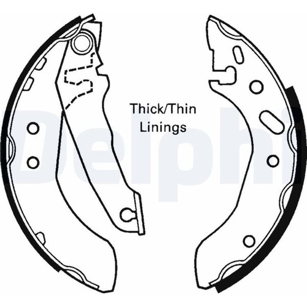 Delphi Bremsbacken Hinten Ford Escort Orion LS1616-image
