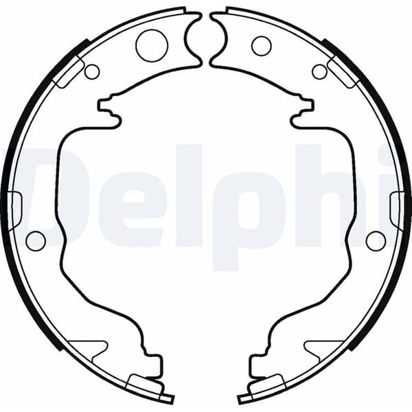 Delphi Bremsbacken Hinten Chrysler Citroen Dodge Jeep Mitsubishi Peugeot-image