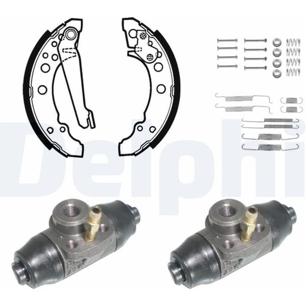 Delphi Bremsbacken Vormontiert Hinten Seat Cordoba Ibiza VW Polo-image