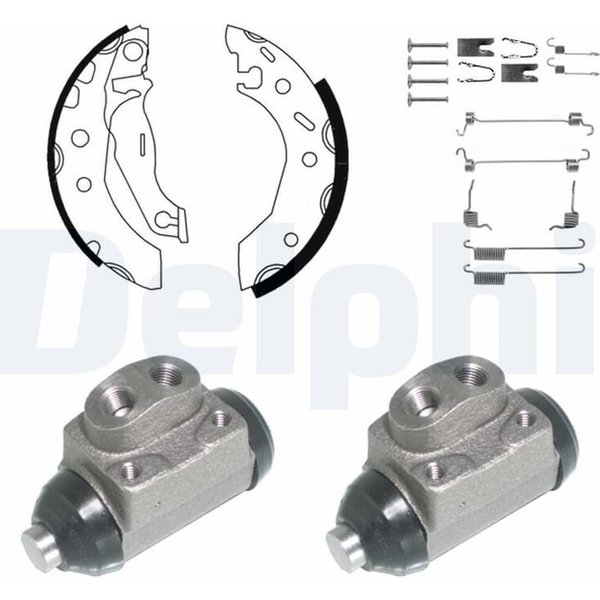 Delphi Bremsbacken Vormontiert Hinten Ford Fiesta Puma Mazda 121-image