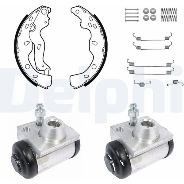 Delphi Bremsbacken Vormontiert Hinten Fiat Sedici Suzuki Sx4-image