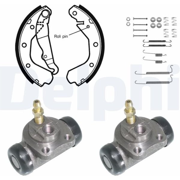 Delphi Bremsbacken Vormontiert Hinten Opel Ascona Kadett Vectra-image