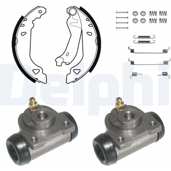 Delphi Bremsbacken Vormontiert Hinten Fiat Tempra Tipo Lancia Dedra-image