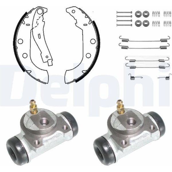 Delphi Bremsbacken Vormontiert Hinten Citroen Xsara Peugeot 306 KP934-image