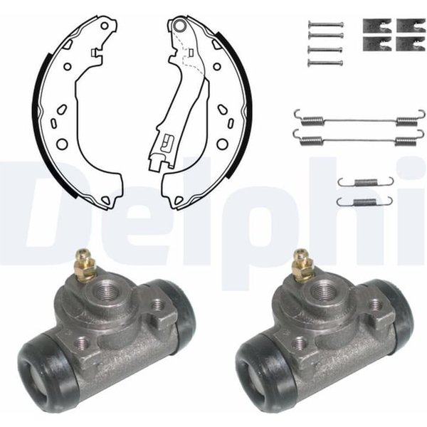 Delphi Bremsbacken Vormontiert Hinten Fiat Doblo Idea Lancia Musa KP1122-image