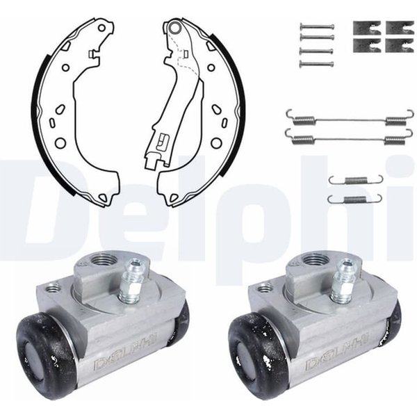 Delphi Bremsbacken Vormontiert Hinten Fiat Doblo Idea Lancia Musa KP1121-image