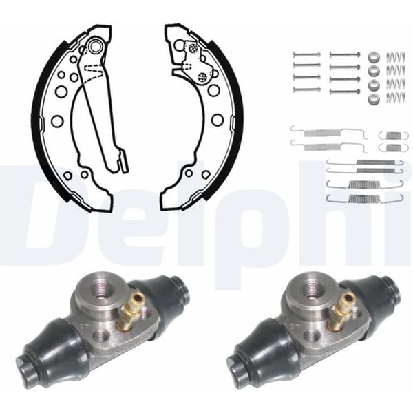 Delphi Bremsbacken Vormontiert Hinten Seat Arosa VW Lupo Polo-image