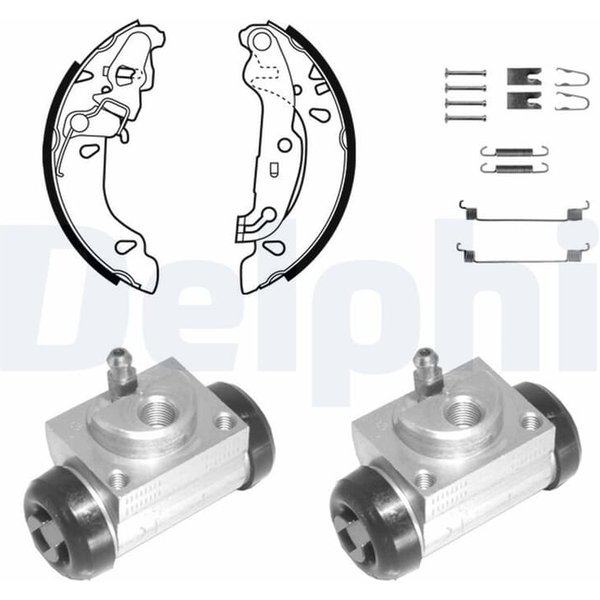 Delphi Bremsbacken Vormontiert Hinten Ford Fiesta 5-image