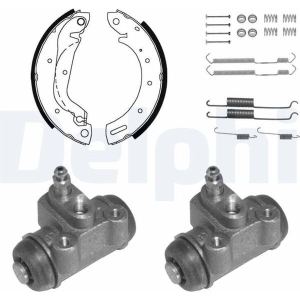 Delphi Bremsbacken Vormontiert Hinten Nissan Terrano KP974-image