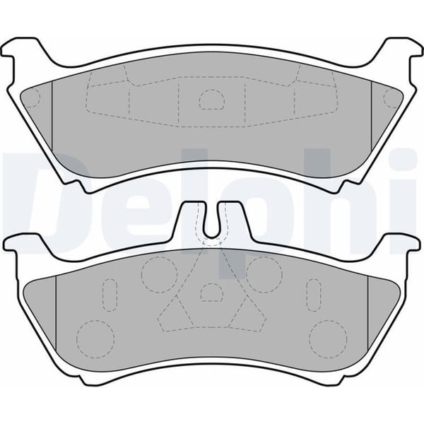 Delphi BremsbeläGe Hinten Mercedes M-Klasse W163 LP1692-image