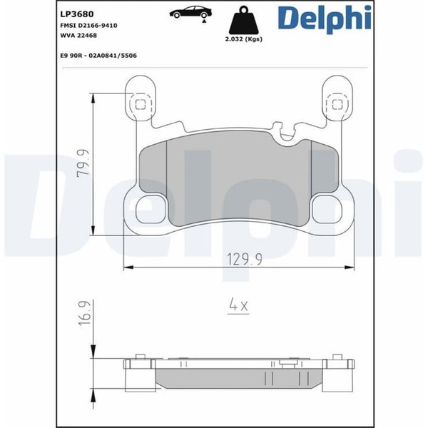 Delphi BremsbeläGe Hinten Porsche Cayenne 9Y-image