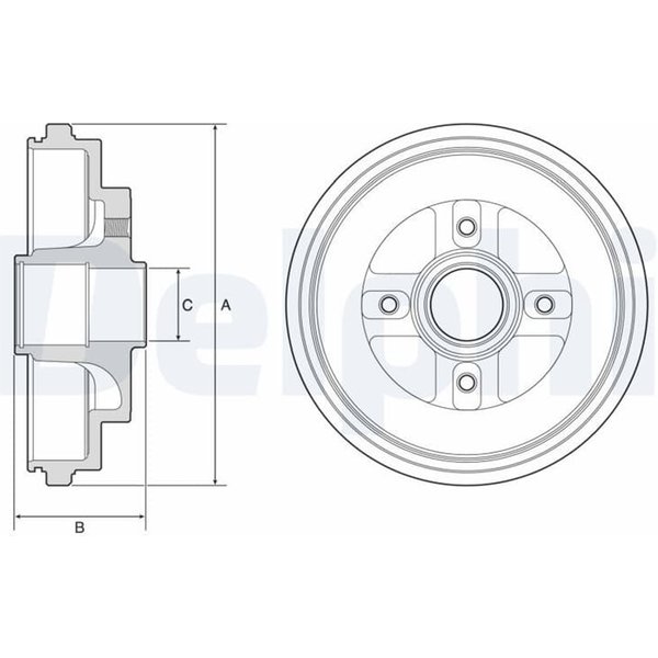 Delphi Bremstrommel Suzuki Ignis-image