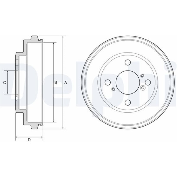 Delphi Bremstrommel Subaru Justy Suzuki Ignis-image