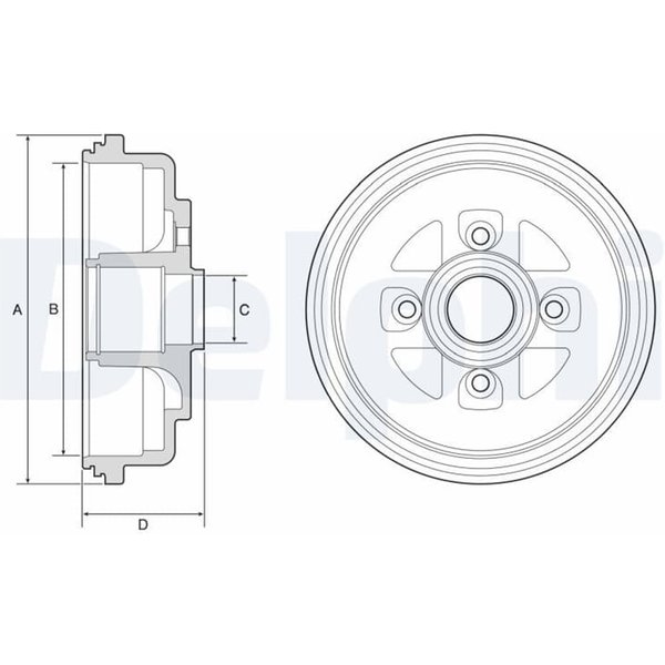 Delphi Bremstrommel Suzuki Swift 3-image