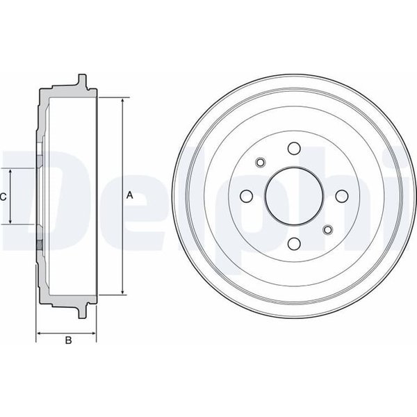 Delphi Bremstrommel Fiat Panda Lancia Ypsilon-image