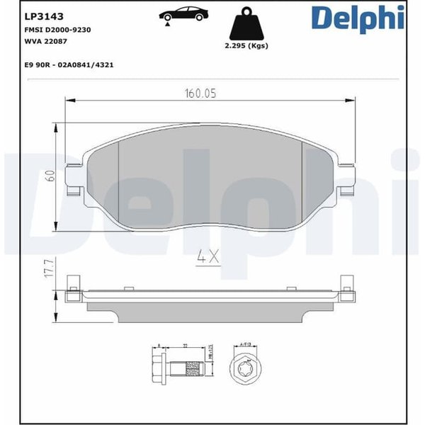 Delphi BremsbeläGe Vorne Fiat Nissan Opel Renault-image