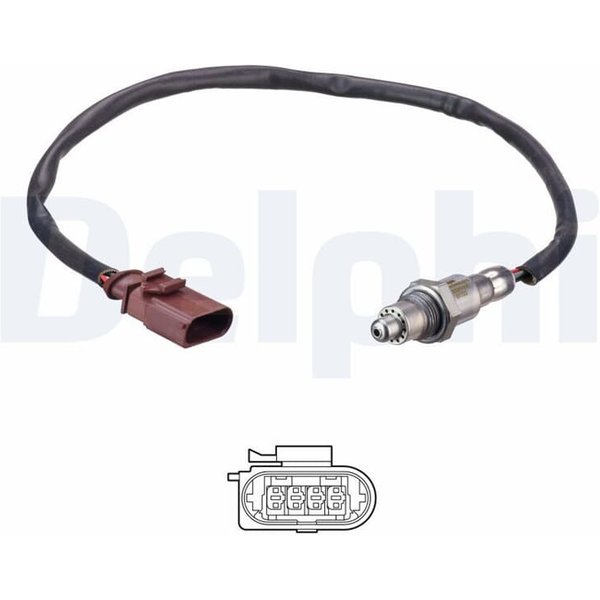 Delphi Lambdasonde Vor Katalysator Audi A3 Seat Leon Skoda Octavia VW Golf Touran-image