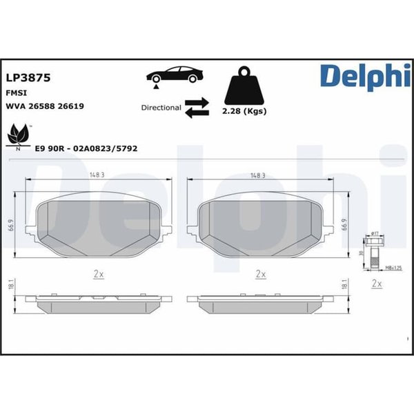 Delphi BremsbeläGe Vorne Citroen Fiat Opel Peugeot-image