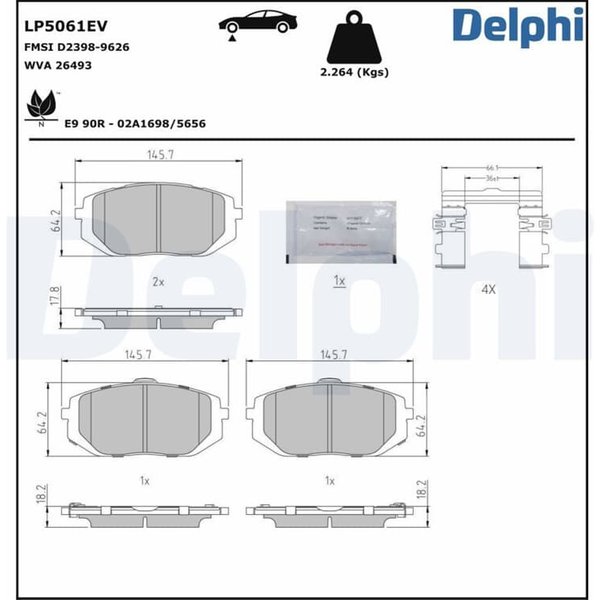 Delphi BremsbeläGe Vorne Hyundai Ioniq Kia Ev6-image