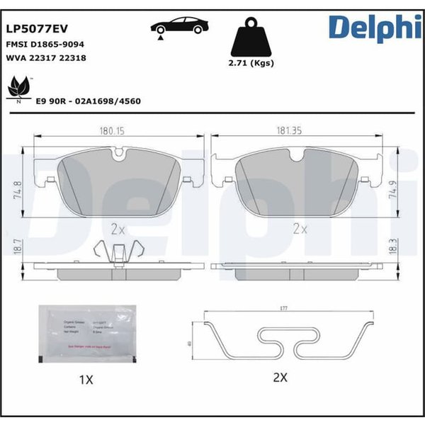 Delphi BremsbeläGe Vorne Polestar Polestar Volvo C40 Xc40-image