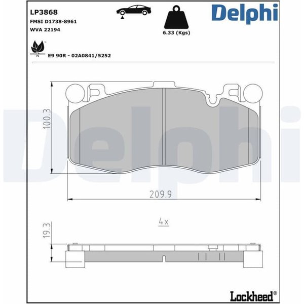Delphi BremsbeläGe Vorne BMW X5 F15 X6 F16-image