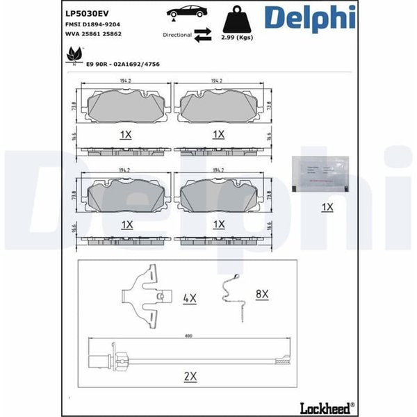 Delphi BremsbeläGe Vorne Audi E-Tron Q8-image
