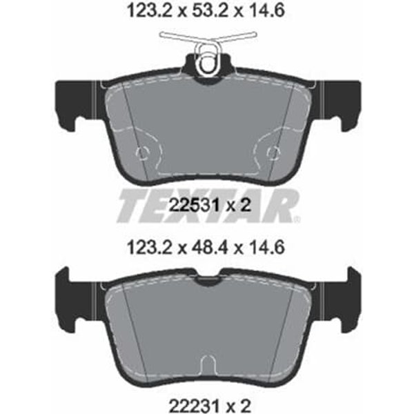 Textar BremsbeläGe Hinten Ford Galaxy Kuga 3 Mondeo 5 S-Max-image