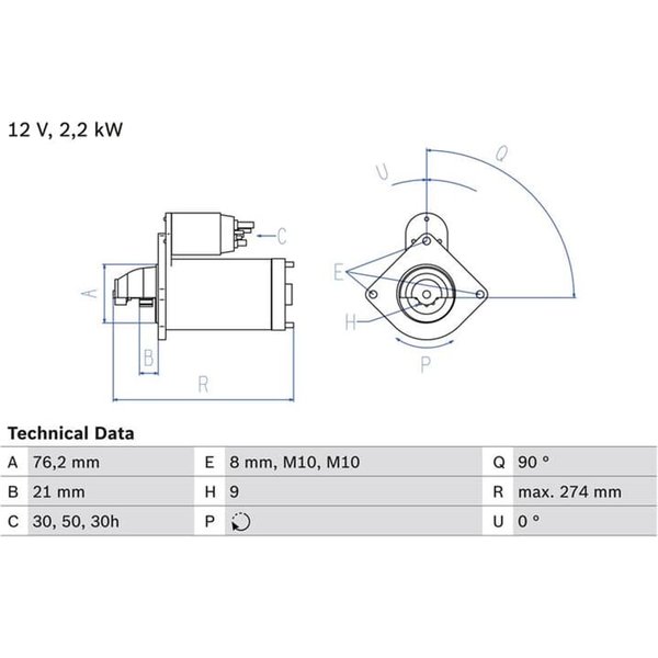 Bosch Anlasser 2,2 Kw Bmw 3Er 5Er-image