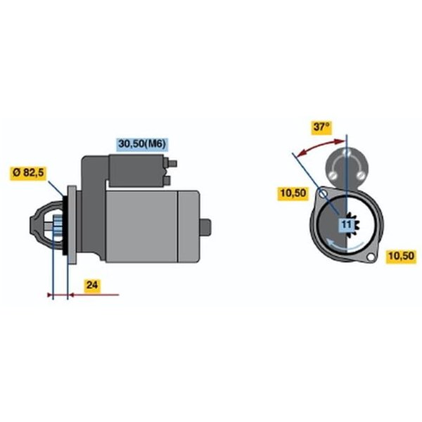 Bosch Anlasser 2,0 Kw Opel Frontera 2,5-image