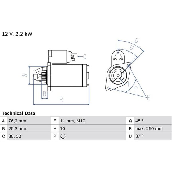 Bosch Anlasser 2,2 Kw Audi A4 A6 Vw Phaeton-image