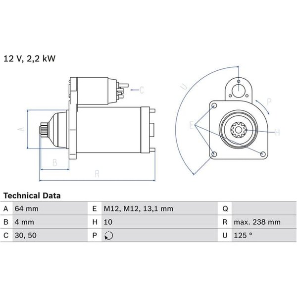Bosch Anlasser 2,2 Kw Kia Carnival 2 2,9-image