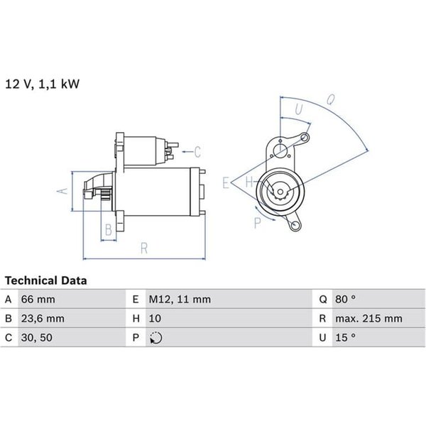 Bosch Anlasser 1,1 Kw Audi A4 A5 A6 Q5 Porsche Macan 0986024010-image