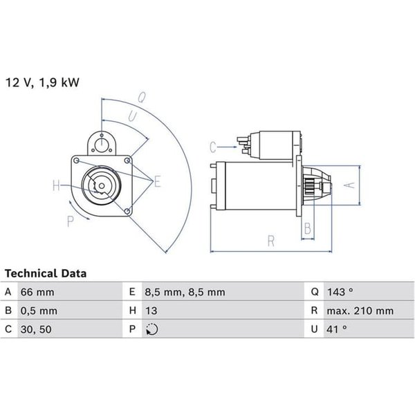 Bosch Anlasser 1,9 Kw BMW 2Er X1 Mini Mini 0986025040-image