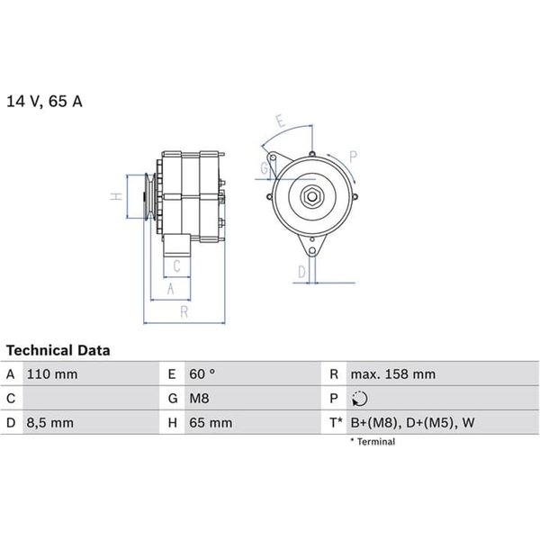 Bosch Lichtmaschine Audi 100 80 90 VW Caddy Golf Lt Passat-image