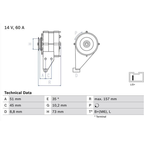Bosch Lichtmaschine Renault Twingo 1 C06 1,2-image