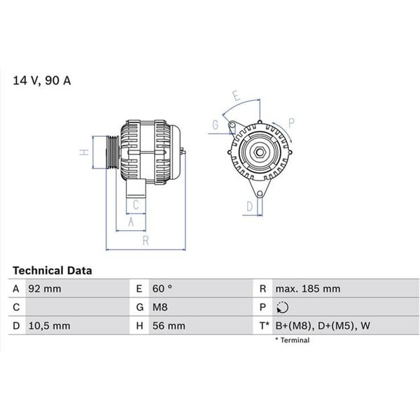 Bosch Lichtmaschine 90A Mercedes G-Klasse S-Klasse Sprinter Vario-image