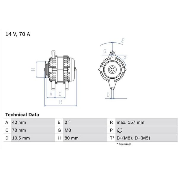 Bosch Lichtmaschine Ford Maverick Nissan Terrano 2,7 0986040850-image