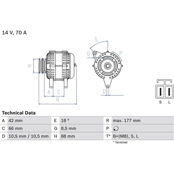Bosch Lichtmaschine Ford Ranger Mazda B-Serie 0986045541-image