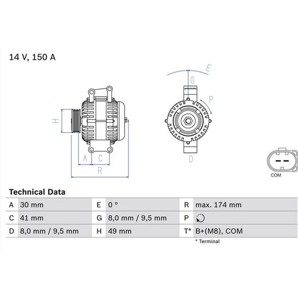 Bosch Lichtmaschine 150A Bmw 3Er X3 2,0-image