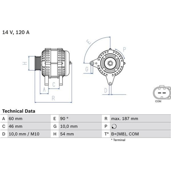Bosch Lichtmaschine 170A Bmw 5Er 6Er 7Er-image