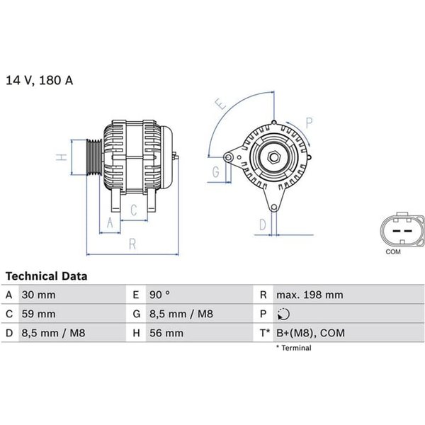 Bosch Lichtmaschine 180A Audi A4 A6 Q7 0986081930-image